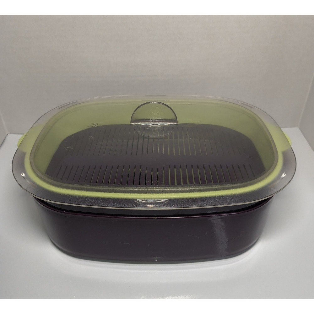 Tupperware 6 Piece‎ 2 1/4 Quarts Oval Microwave Stack Cooker Steamer Set Vintage